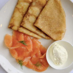 Блины с лососем